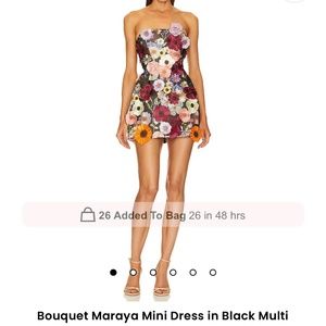 Bronx and Banco Bouquet Maraya Mini Dress in Black Multi